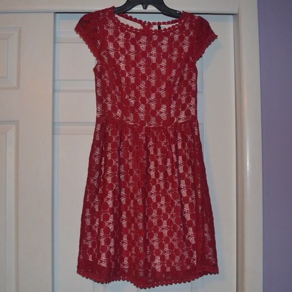 Red Lace Dress - Picture 1 of 5